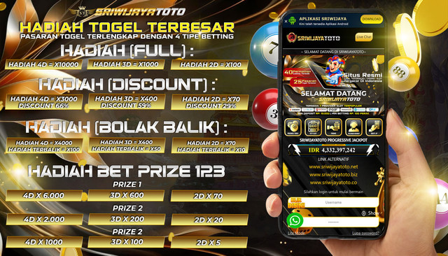Sriwijayatoto Official Online Games In Indonesia With The Biggest Prizes